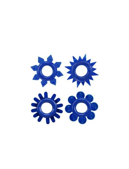set da 4 cock ring blu