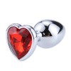 gioiello anale acciaio cuore rosso