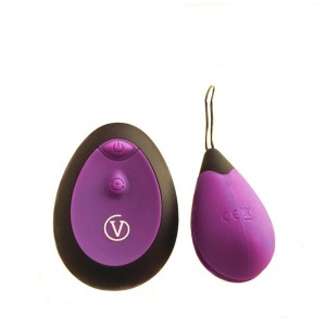 Ovetto vibrante viola senza fili con telecomando wireless per stimolazione interna e giochi di coppia a distanza.
