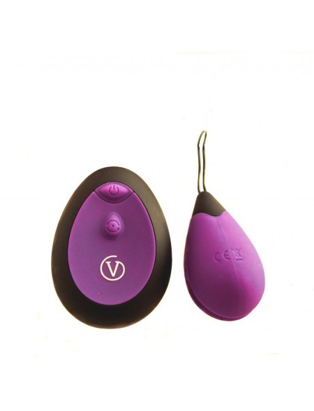 Ovetto vibrante viola senza fili con telecomando wireless per stimolazione interna e giochi di coppia a distanza.