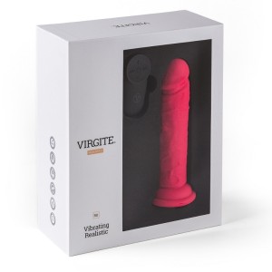 Vibratore senza fili realistico fucsia con telecomando wireless e ventosa per stimolazione intensa.