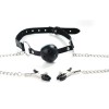 Ball Gag con Pinzette per Capezzoli