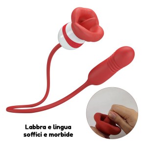 Lingua Vibrante + Vibratore Telescopico Ashlyn